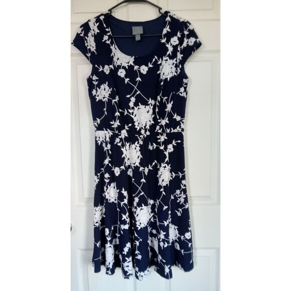 Rabbit Rabbit Rabbit Design Cap Sleeve Fit Flare Women’s Dress Sz 6 - Picture 1 of 13